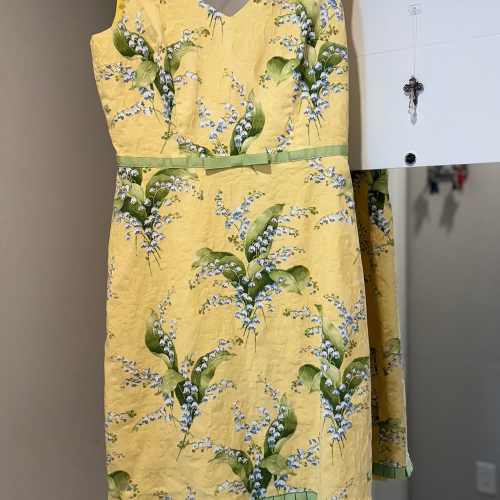 Yellow Floral Sleeveless Dress